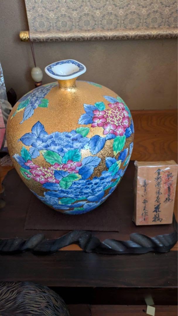 金箔装飾 花瓶 丸型広口|花立・華瓶 オンライン通販 金箔装飾 花瓶 丸型広口|花立・華瓶 オンライン通販